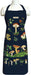 All aprons have an adjustable neck strap, long waist strap (making it easy to tie), and a divided front pocket.