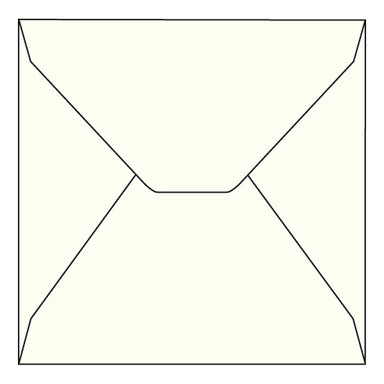 Medioevalis Envelopes, 5 by 5 inches Square, 100 pack, Cream finish