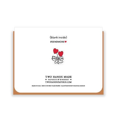 Two Hands Made- Stegossurus Thank You- A2 size greeting card measures 4.25 by 5.5 inches when folded.