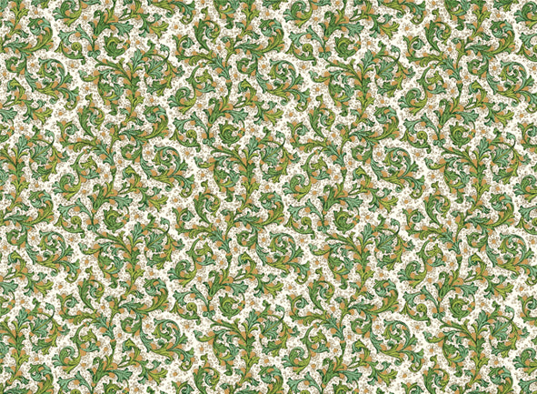 Traditional Florentine design. with bright greens accented with gold.  