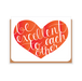 Two Hands Made- Be Excellent to Each Other in red- single greeting card is blank inside, ready for your own special message.