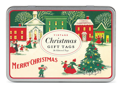 Cavallini & Co. Vintage Home Christmas Glitter Gift Tags