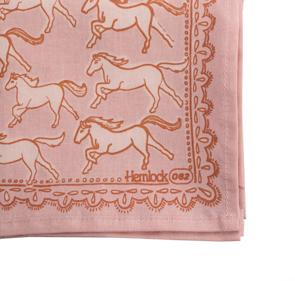 All Hemlock bandanas are printed from hand-drawn original patterns.