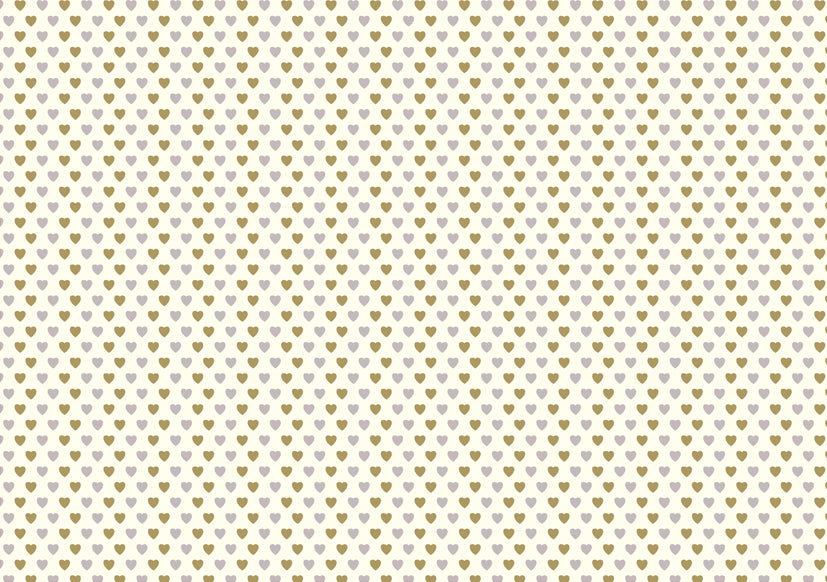 Rossi 1931 Letterpress Gold & Silver Metallic Hearts Italian Paper