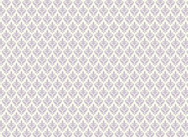 This Rossi 1931 Decorative Letterpress Paper features light purple Florentine lilies repeating across the page. 