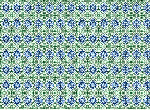 Rossi 1931 Italian Letterpress Paper- Blue and Green Medallions