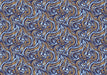 Rossi 1931 Letterpress Gold Metallic Marbled Design Paper- Azure Blue