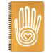 Gold Mano y Corazon Make My Notebook Spiral Bound Journal