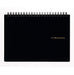 Maruman Mnemosyne Japanese spiral bound note pads feature durable, black plastic covers with rounded corners, bound with twin wire spiral binding.