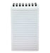 Mnemosyne Japanese spiral bound note pads feature durable, black plastic covers with rounded corners, bound with twin wire spiral binding.