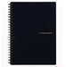Maruman Mnemosyne Japanese spiral bound note pads feature durable, black plastic covers with rounded corners, bound with twin wire spiral binding.