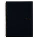 Maruman Mnemosyne spiral bound notebooks feature durable, black plastic covers with rounded corners, bound with twin wire spiral binding.