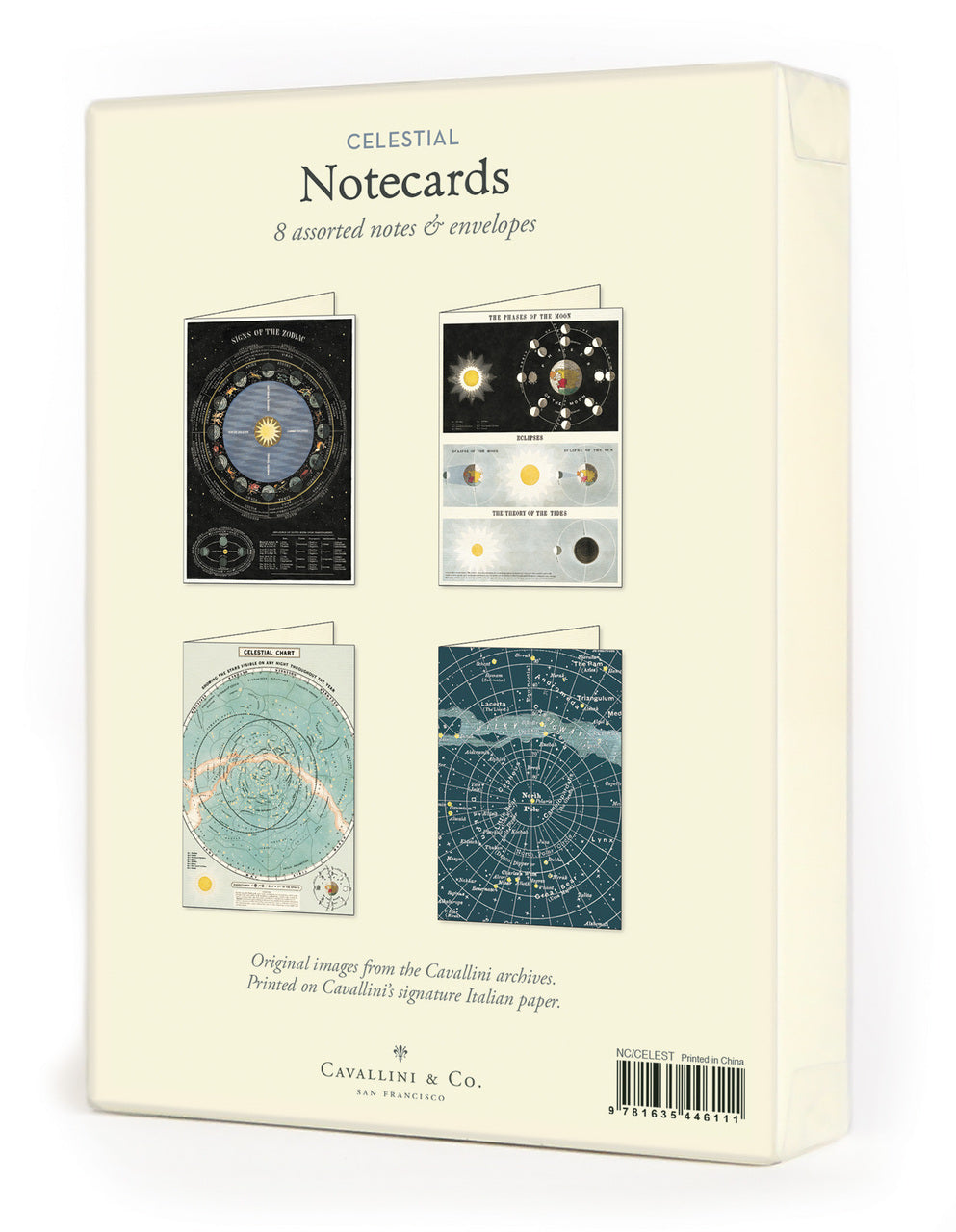 Four designs are included in each set, with 2 of each design per box. 