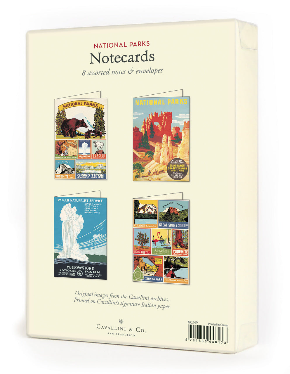 Cavallini & Co. Boxed Notecards includes 8 cards, 2 each of 4 designs. 