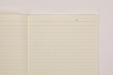 Each page has its own heading with spaces for date and title.  Smooth, cream colored paper is easy on the eye and works well with any writing instrument.