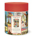 The 500 piece puzzles are packaged in a 6.5 inch long cardboard tube, with puzzle pieces safely stored in a muslin bag inside.
