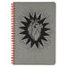 Grey Heart Beat small spiral bound notebook.