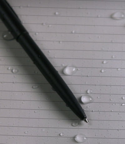 Rite in the Rain Field-Flex Pocket Memo Book- Black- 3 1/2x5 inches image showing page layout alongside pen (not included)