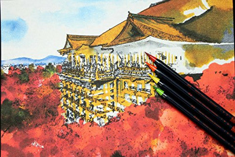 Sai Watercolor Brush Pens- Spring Color Set of 5 (set A)