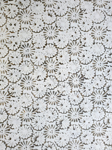 Batik Floating Flower Lokta Paper- Cream