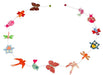 Owls, swallows, dragon flies, butterflies, ladybugs, and bees are all found on the Birds and Insects garland, all  sewn together by a Nepalese women's cooperative. 