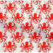 Octopods Lokta Paper- Red Octopods on Cream