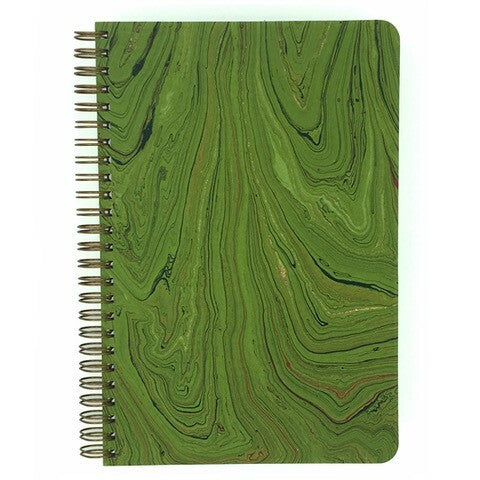 Green Marbled Make My Notebook spiral bound notebook.