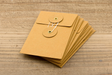 TRAVELER'S company Medium String Tie KRAFT ENVELOPE- Orange