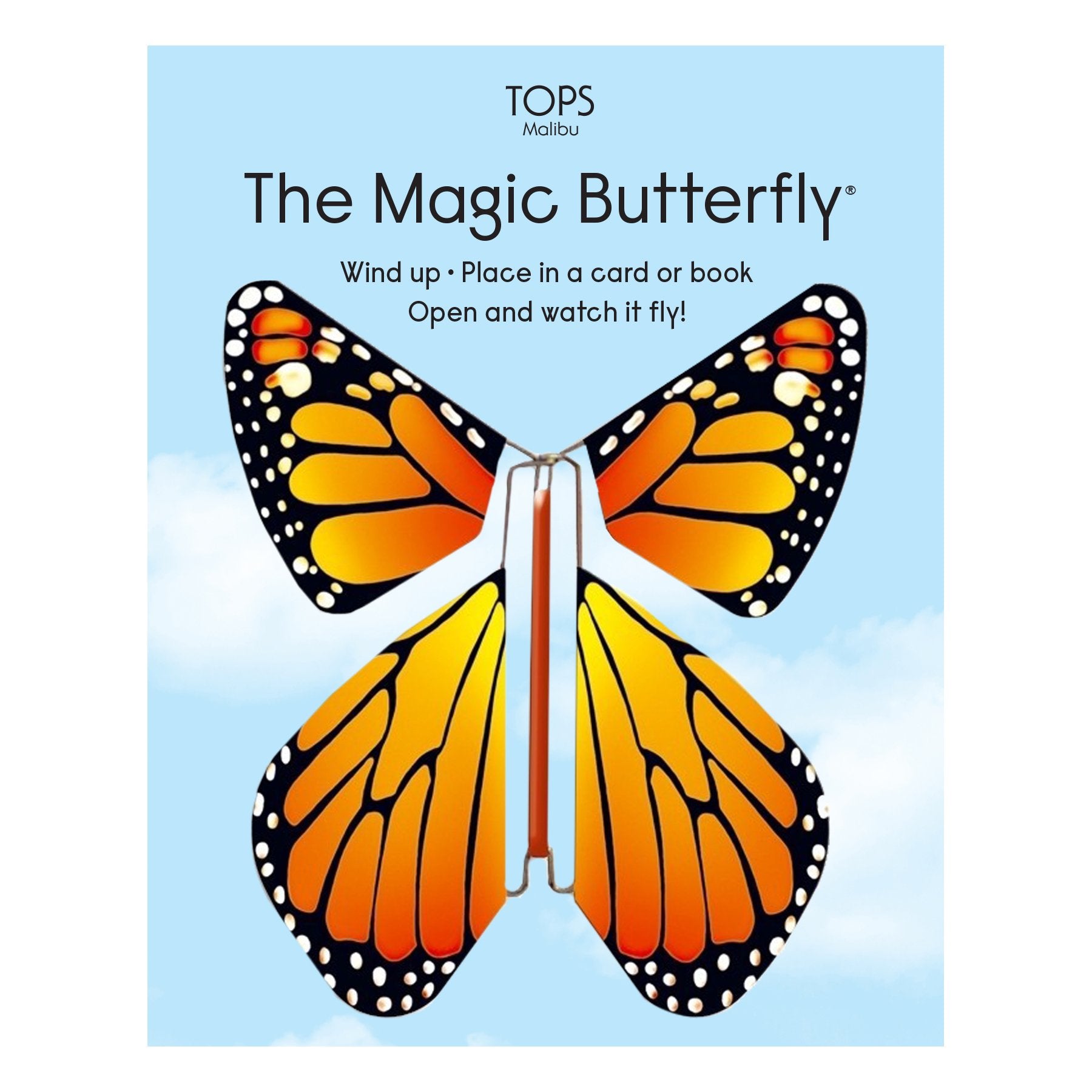 Magic Flying Butterfly Monarch Orange in package