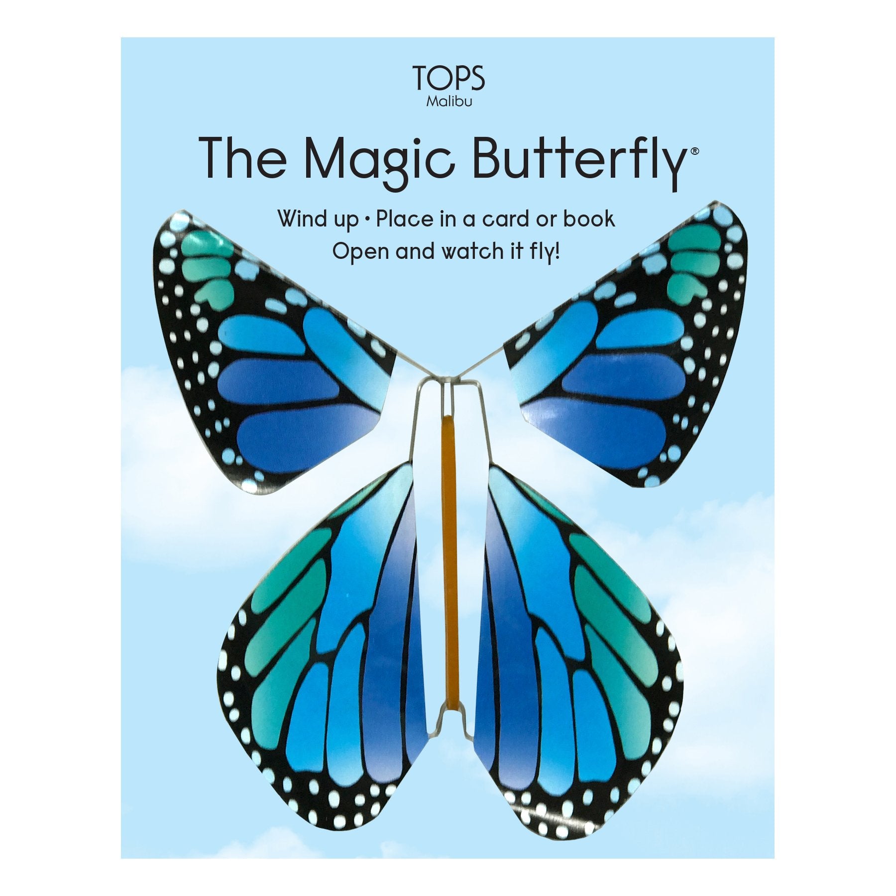 Magic Flying Butterfly blue in package