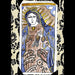 Travel Journaling, A-Z Class page detail with collage and watercolor drawing of Virgin de Guadalupe