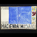 Travel Journaling, A-Z Class page detail with blue stamped geometric pattern, writing, and drawings of flowers and bird