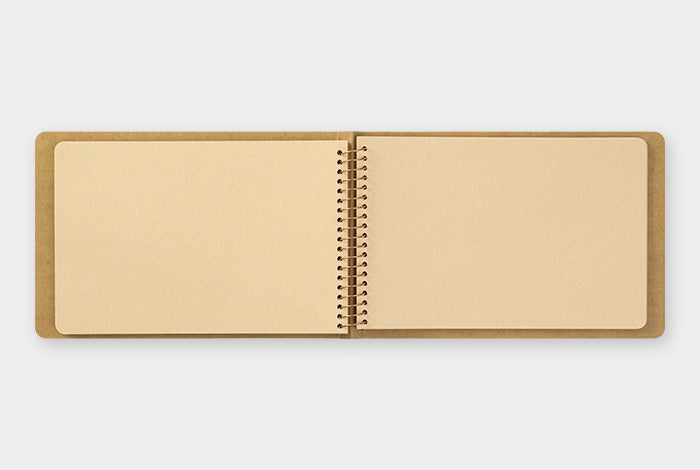 Midori spiral B6 notebook lies flat when open. 