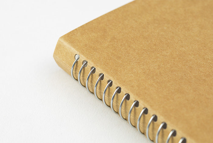 The Midori Spiral Ring Watercolor Notebook has silver spiral binding. 